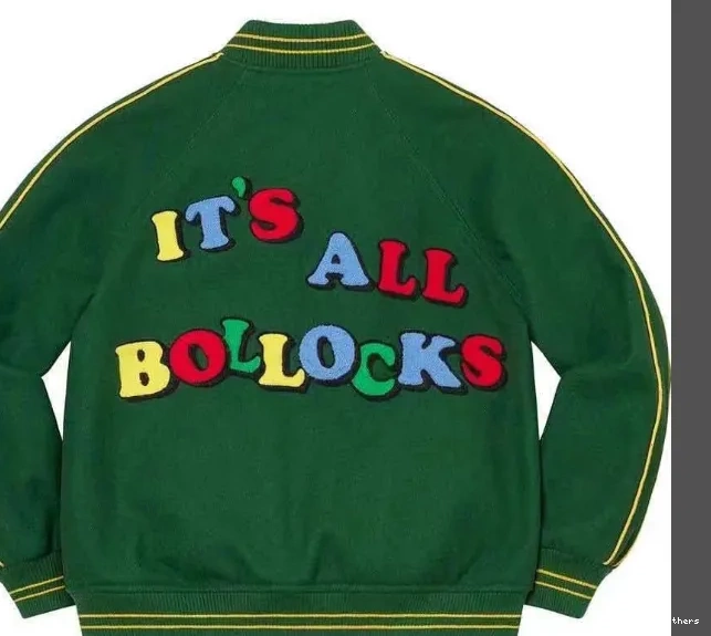 Varsity Bollocks Black Jacket M L Green 21SS Jamie S It's Reid All XL 0802